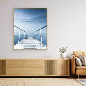 Snötäckt badstege vid Fiskebäck – Göteborg | Canvas