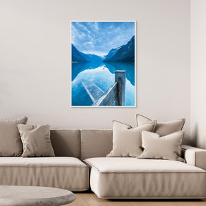 Lovatnet spegling i glaciärsjö - CANVAS