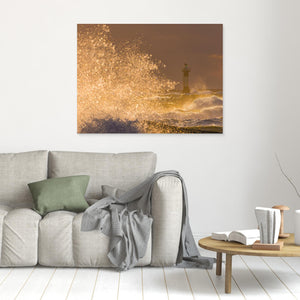 Storm vid fyren Väcker – Tjurpannan, Bohuslän | Canvas