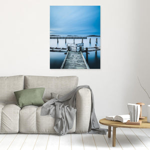 Brygga vid Billdal på vintern – Göteborgs kust | Canvas