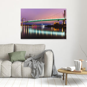 Älvsborgsbron i kvällsljus – Göteborgs hamninlopp | Canvas