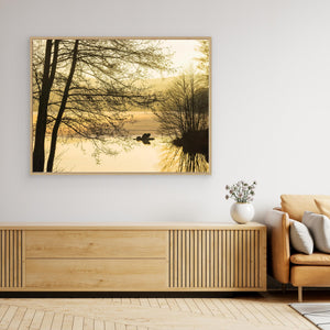Soluppgång vid Stensjöns utlopp – Mölndal | Canvas