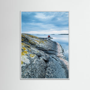 Man på klippa vid havet – Nötö, Hisingen Göteborg | Fine Art Print
