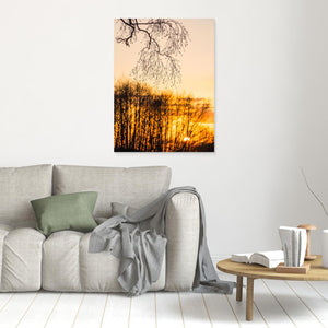 Solnedgång i Landvetter – siluetter och kvällsljus | Canvas