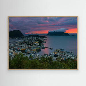 Solnedgång över Ålesund - CANVAS