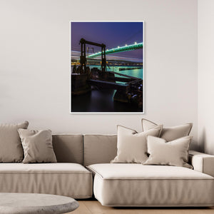 Älvsborgsbron och färjetrafik vid Färjenäs – Göteborg | Canvas