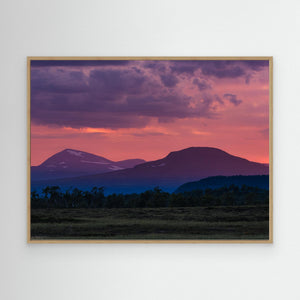 Solnedgång över Funäsdalsfjällen – Härjedalen | Canvas