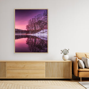 Vintermorgon vid Ståloppet – Rådasjön och Stensjön, Mölndal | Canvas