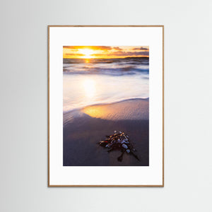 Solnedgång vid Stråvalla strand i Halland – hav och kust | Fine Art Print