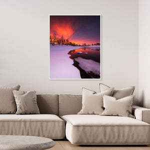 Vinterglöd över Grövlan - CANVAS