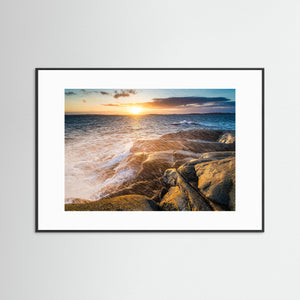 Våg över klippor – Stora Amundön Göteborg | Fine Art Print