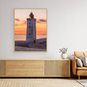 Danmark – Rubjerg Knude Fyr i solnedgång | Canvas