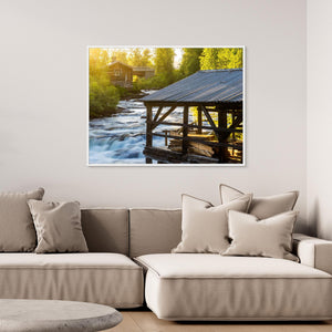 Gammal såg vid Ljusnan – Ljusnedal, Härjedalen | Canvas