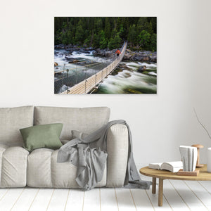 Hängbron över Handölsforsen – Åre, Jämtland | Canvas