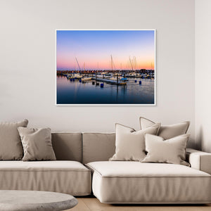 Kvällsljus i Träslövsläges hamn – Varberg, Hallands kust - CANVAS