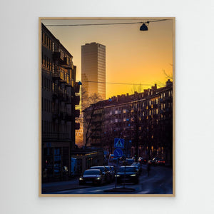 Göteborg – Olskroken i kvällsljus mot Gårda | Canvas