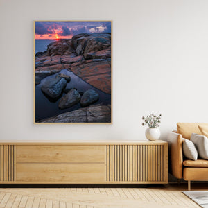 Solnedgång vid Stora Amundön – Göteborgs skärgård - CANVAS