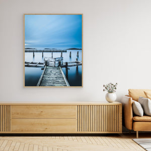 Brygga vid Billdal på vintern – Göteborgs kust | Canvas