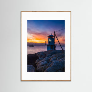 Solnedgång vid Klåva fyr – Hönö, Göteborgs skärgård | Fine Art Print