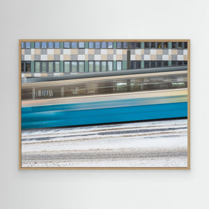 Spårvagn i rörelse Göteborg – Fotokonst från Stigbergsliden | Canvas