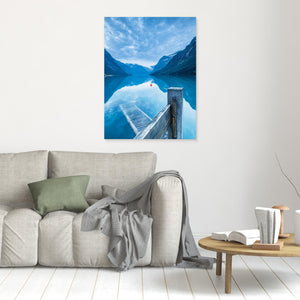 Lovatnet spegling i glaciärsjö - CANVAS