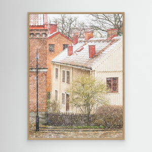 Snöfall vid Klippan kulturreservat – Göteborg - CANVAS