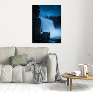 Tännforsen i dramatiskt kvällsljus – Jämtland | Canvas