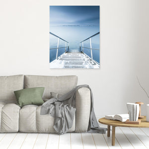 Snötäckt badstege vid Fiskebäck – Göteborg | Canvas