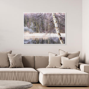 Frostig morgon vid Ståloppet – Rådasjön och Stensjön, Mölndal | Canvas