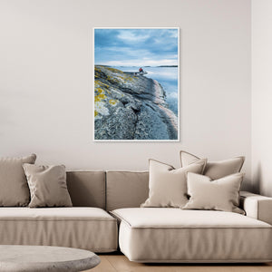 Man på klippa vid havet – Nötö, Hisingen Göteborg | Canvas