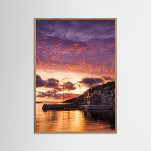 Solnedgång vid Särö i Halland – dramatisk kvällshimmel | Fine Art Print