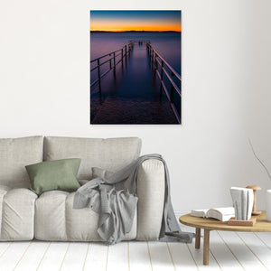 Solnedgång vid bryggan i Sillvik – Hisingen | Canvas
