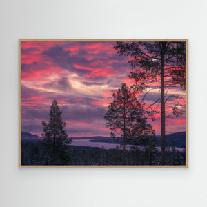 Lofsdalen Härjedalen – Soluppgång över Lofssjön på Julafton | Canvas