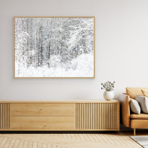 Snötäckt skog Änggårdsbergen Göteborg – Vinterlandskap | Canvas