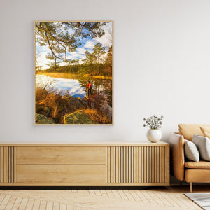 Spegling vid Stora Kåsjön – Partille kommun | Canvas