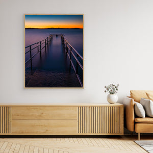 Solnedgång vid bryggan i Sillvik – Hisingen | Canvas