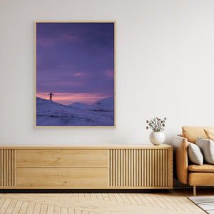 Skidåkare i soluppgång vid Valdalsfjellet – Innlandet Norge | Canvas
