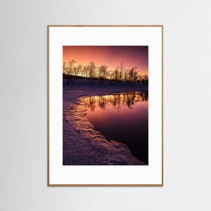 Soluppgång vid Grövlan – vinterlandskap i Grövelsjöfjällen | Fine Art Print