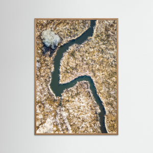 Storån vid Forsaström – Abstrakt landskap från luften | Fine Art Print