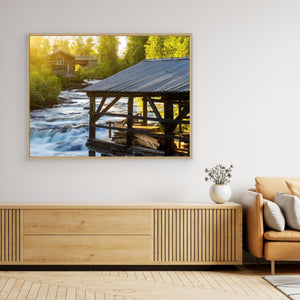 Gammal såg vid Ljusnan – Ljusnedal, Härjedalen | Canvas