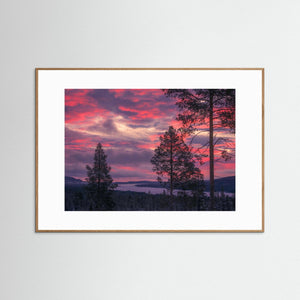 Lofsdalen Härjedalen – Soluppgång över Lofssjön på Julafton | Fine Art Print