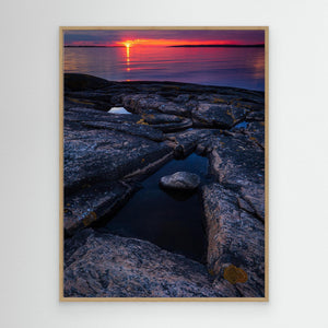 Solnedgång vid Årnäsuddens naturreservat – Hallands kust - CANVAS