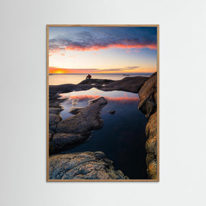 Solnedgång på klipporna vid Hönö – Göteborgs skärgård | Fine Art Print