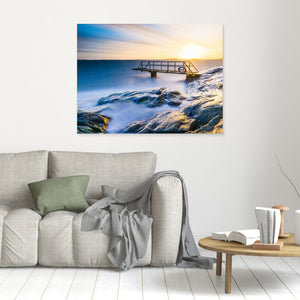 Solnedgång vid Långholmen – Göteborgs skärgård | Canvas