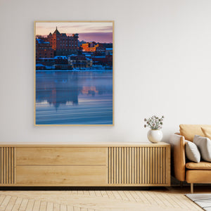 Klippan Göteborg i vinterljus – Utsikt från Färjenäs | Canvas