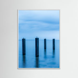 Stolpar i havet vid Viken – Höganäs, Skåne | Fine Art Print