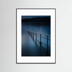 Askimsbadet Göteborg – minimalistisk kustbild i blå toner | Fine Art Print
