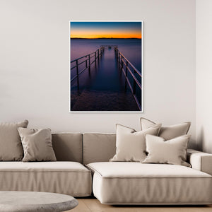 Solnedgång vid bryggan i Sillvik – Hisingen | Canvas