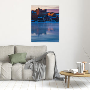 Klippan Göteborg i vinterljus – Utsikt från Färjenäs | Canvas