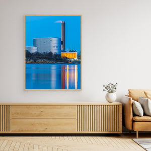 Rya kraftvärmeverk, Göteborg – Industri i blå timmen | Canvas